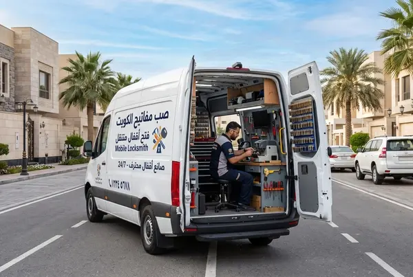 شاحنة ورشة صب مفاتيح متنقلة مجهزة بأدوات فتح الأقفال في الكويت